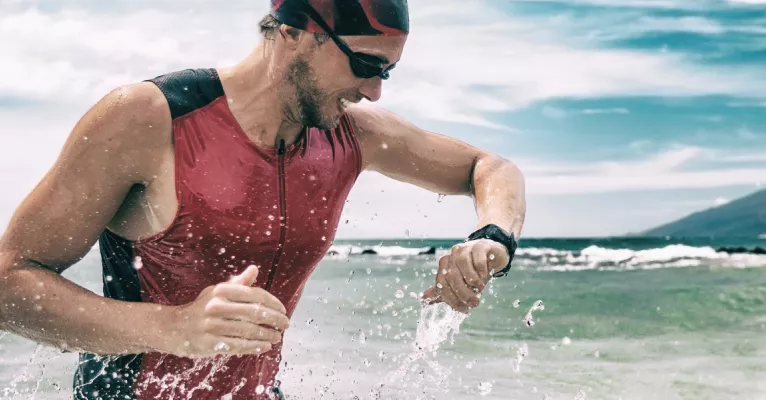 Person in wet suit